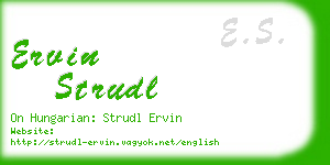 ervin strudl business card